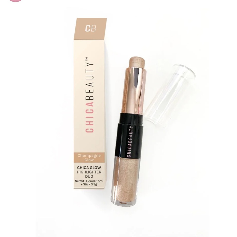 Chica Beauty New in Box Champagne Glow Highlighte Duo